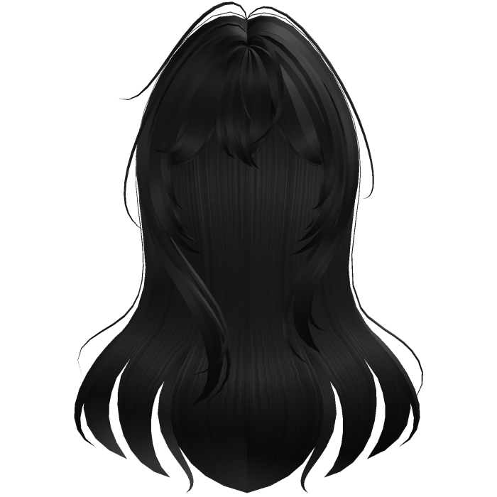 Black Messy Anime Long Hair
