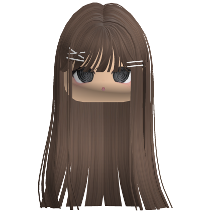 Dizzy Cute Girl w Straight Hair (Brown)