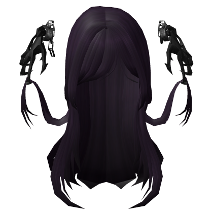 Creepy Halloween Goth Ghost Hair - Purple Witch Roblox item