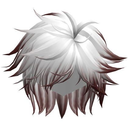 Anime Video Game Spikey Emo Boy Hair (White Red)