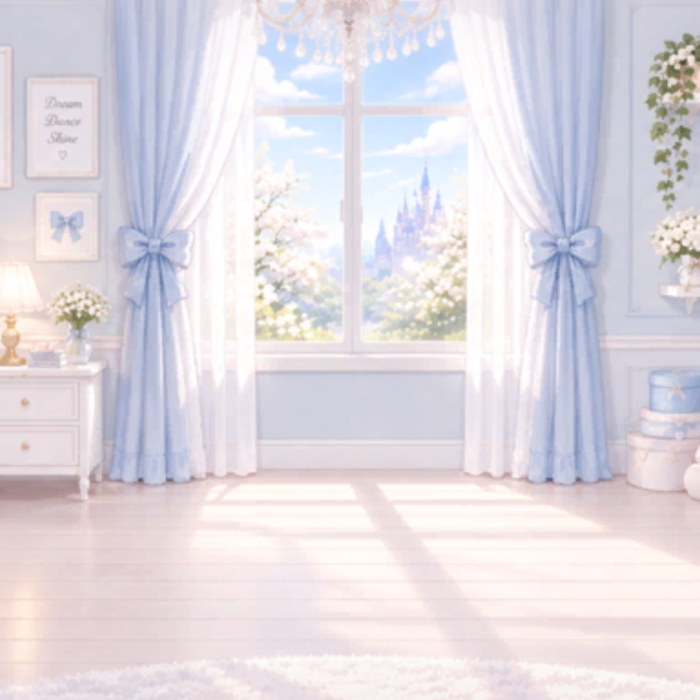Royal Blue Princess Ballerina Cute Bedroom