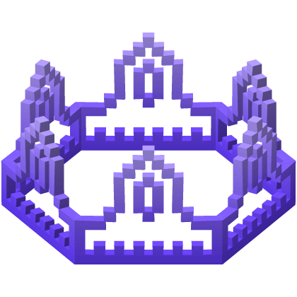 Purple 8-Bit Royal Crown Outline Recolor (Addon) Roblox item