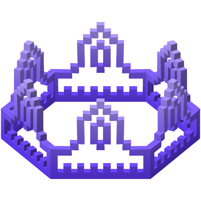 Purple 8-Bit Royal Crown Outline Recolor (Addon)