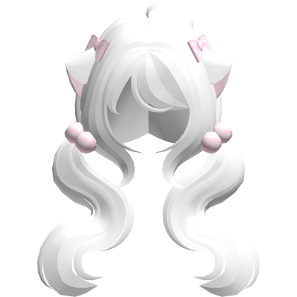 ♡ cat girl hime moe vkei pigtails in white