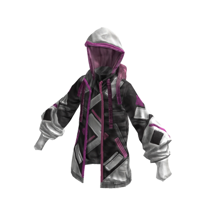 Sci-fi Hoodie | Black & Pink | Futuristic thumbnail