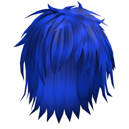 Blue Messy Anime Moe Hair 35.