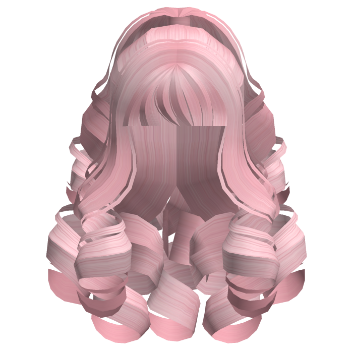 Fluffy Curly Pearl Ponytail Pink