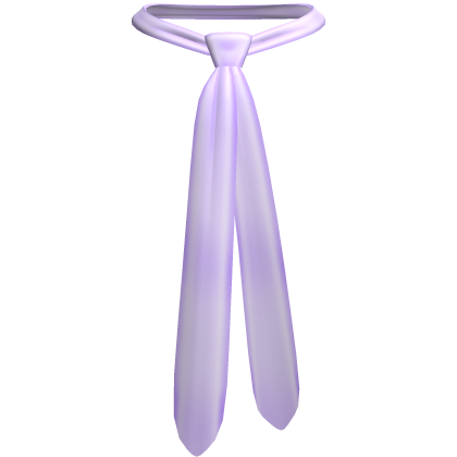Pastel Purple Preppy Kawaii Skinny Tie Necklace