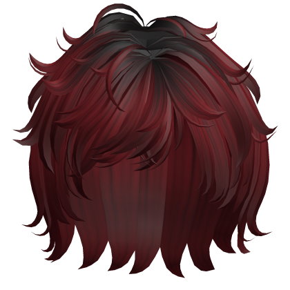 Curly Beach Messy Boy Hair (Dark Red) Roblox item