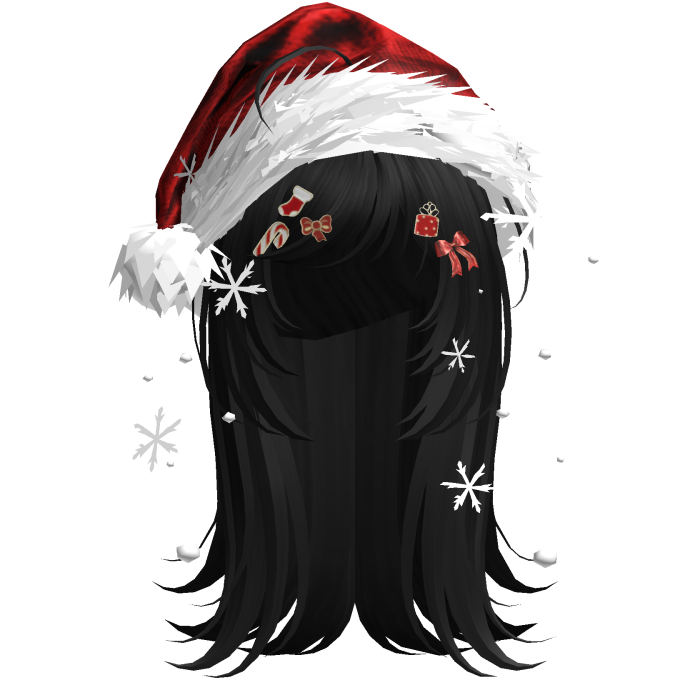 Cute Christmas Straight Hair (Black)