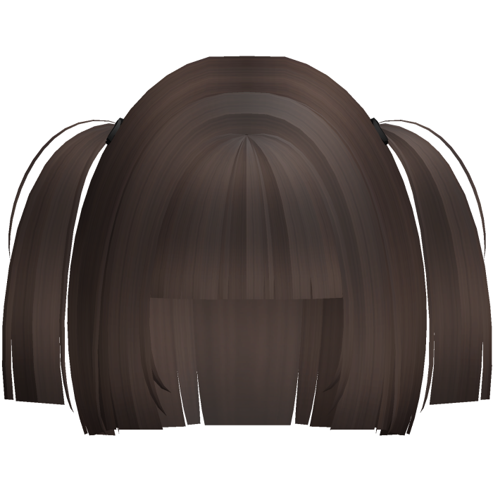 ♡ brown blunt cut hime bob pigtails