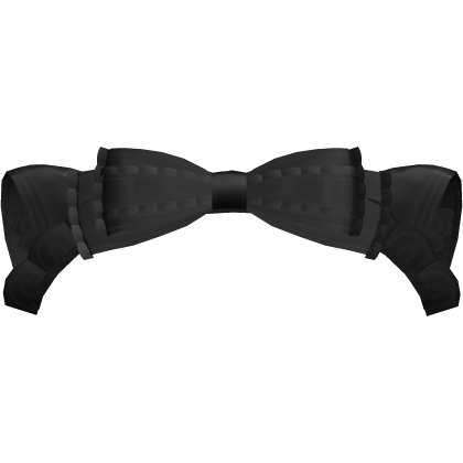 black cutecore neko ruffled coquette headpiece