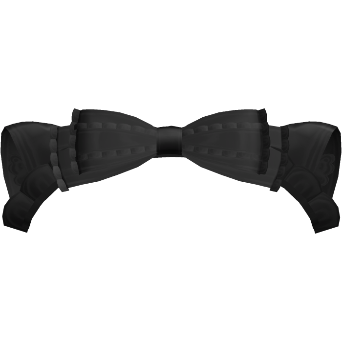 black cutecore neko ruffled coquette headpiece