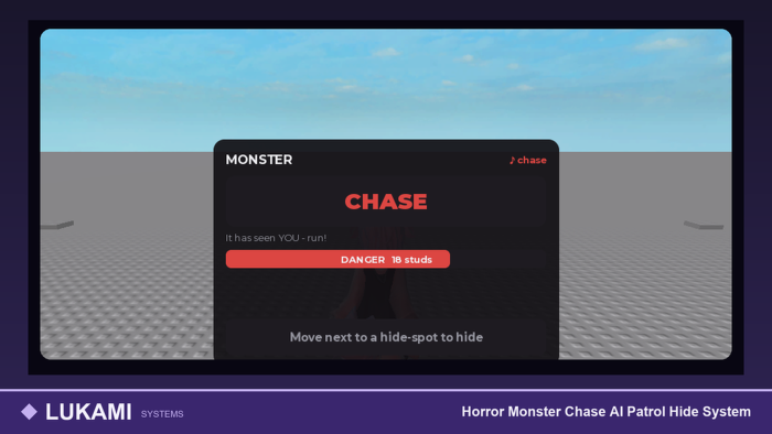 Horror Monster Chase AI Patrol Hide System preview 1