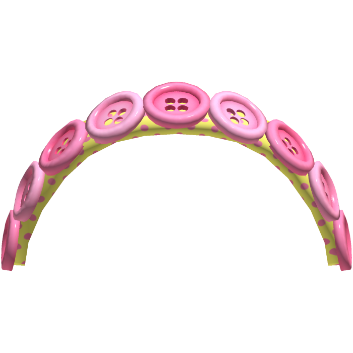 Pink & Yellow Gyaru Headband W/ Buttons