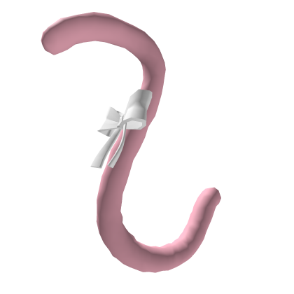 Cat Tail - Pink /W White Bow thumbnail
