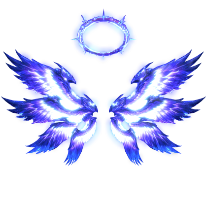 Neon Angel Wings Emissive Halo - Blue Purple Roblox item