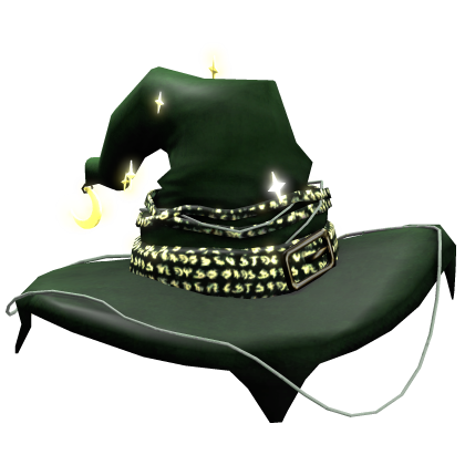 Mystic Glowing Green Witch Hat