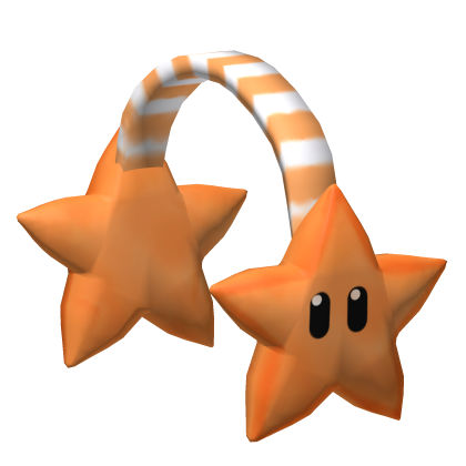 [NEW 🚨] Orange Super Cute Star Face Earmuffs Roblox item