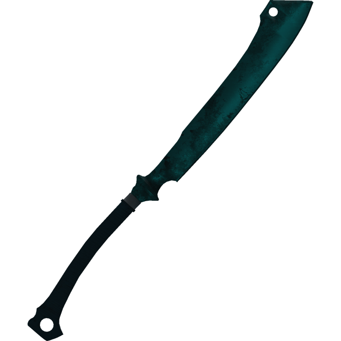 Rusty Horror Machete Cleaver Turquoise Blue