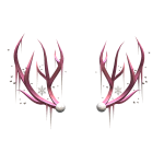 Snowy Antlers - Baby Pink