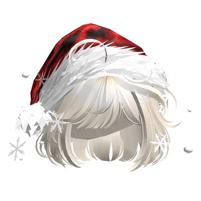 Christmas Cute Hair w/Santa Hat (Yellow)