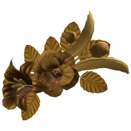 Gold Floral Feather Headpiece