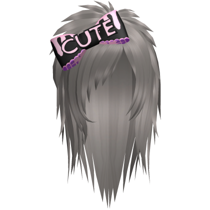 Pastel Goth Creepycute Emo Bow Hair (Ash) Roblox item