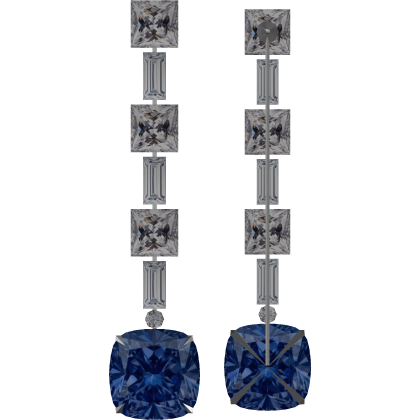 Kim's Diamond Sapphire Earrings Roblox item