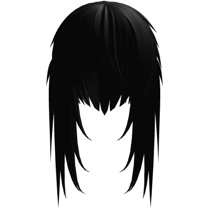 † wispy emo ponytails in black Roblox item
