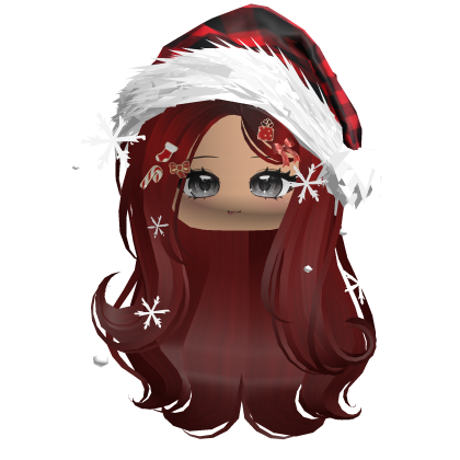 Lush Gentle Swirls w/Santa Hat (Black&Red)