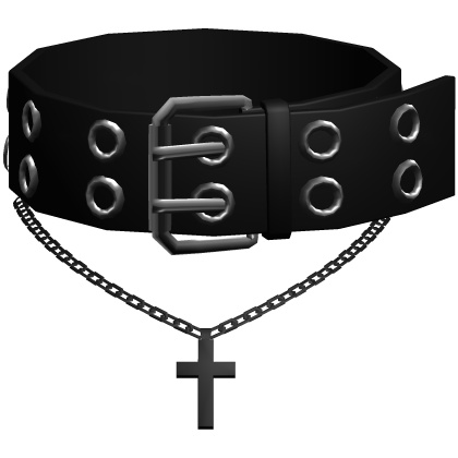 black gothic cross belt choker thumbnail