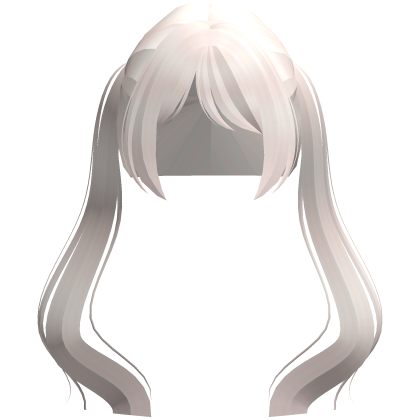 Cute Long Platinum Hime Twintails Roblox item