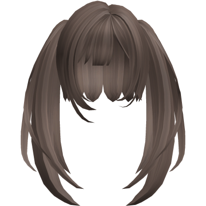 cute straight long pigtails moe emo vkei brown Roblox item
