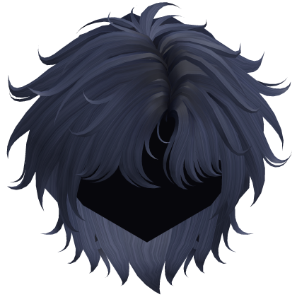 Navy Blue Fluffy Messy Korean Idol Hair