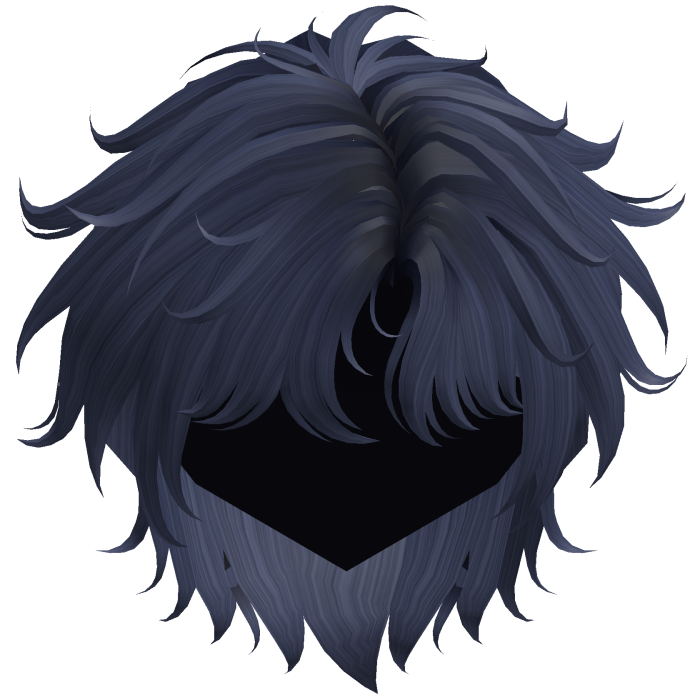 Navy Blue Fluffy Messy Korean Idol Hair