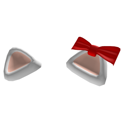 Kawaii Kitty Ears w/ Red Bow