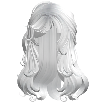 ♡ Cute white shoujo long swirly wavy hair Roblox item