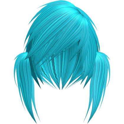 emo scene vkei cyan moe pigtails