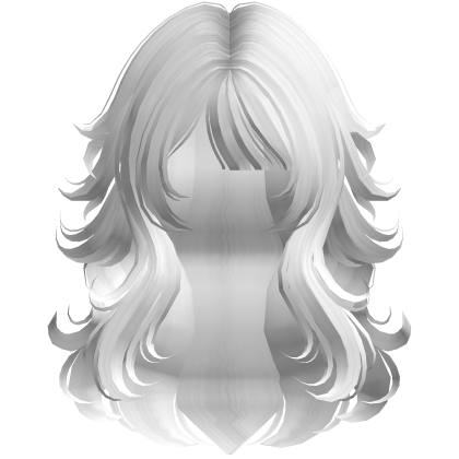 Chibi Anime Fluffy Layered Hair (White) 