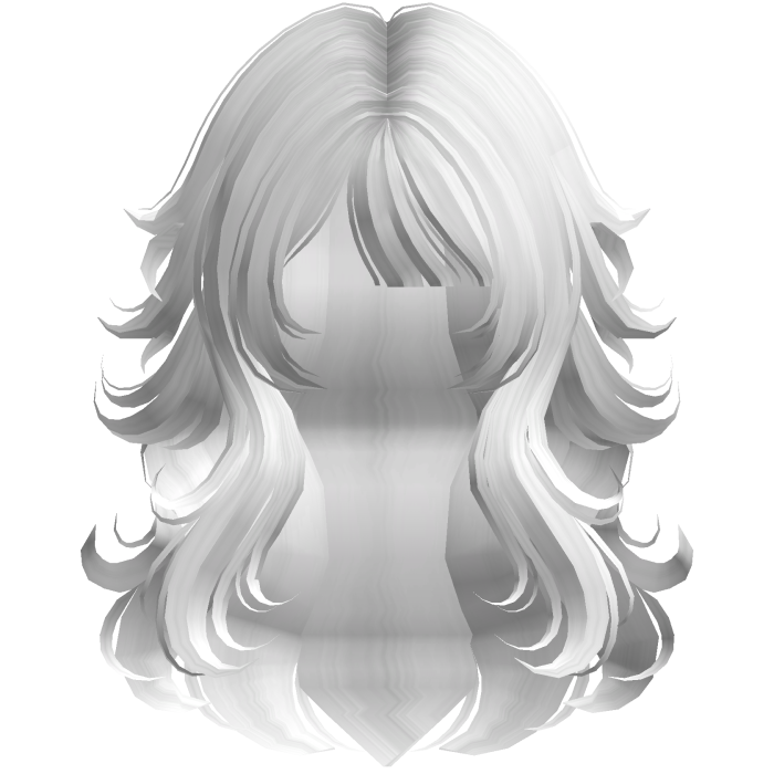 Chibi Anime Fluffy Layered Hair (White) 