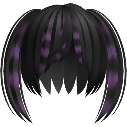 black purple vkei moe scene pigtails