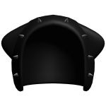 black spiked cat hood