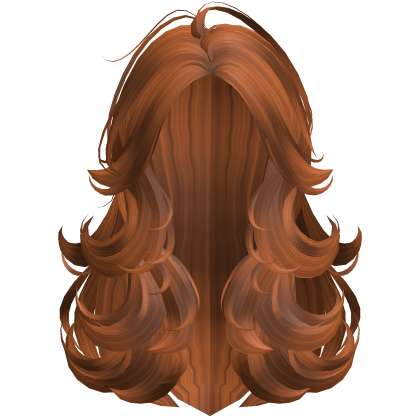 Orange Layered Wispy Fluffy Hair