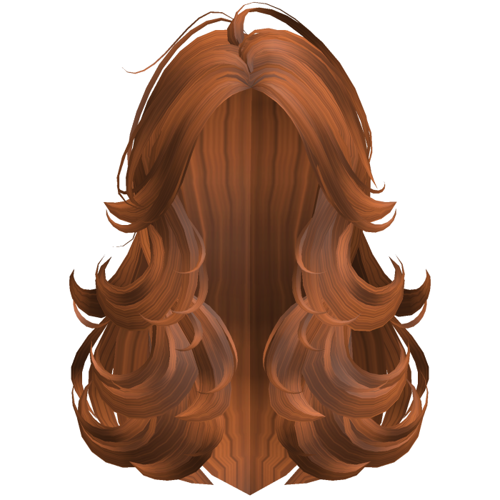 Orange Layered Wispy Fluffy Hair