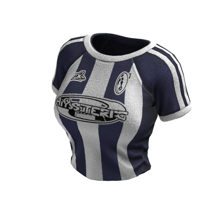 Striped Sporty Tee (Dark Blue White)