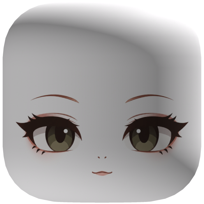 Chibi Cute Kawaii Sweet Doll Face - White
