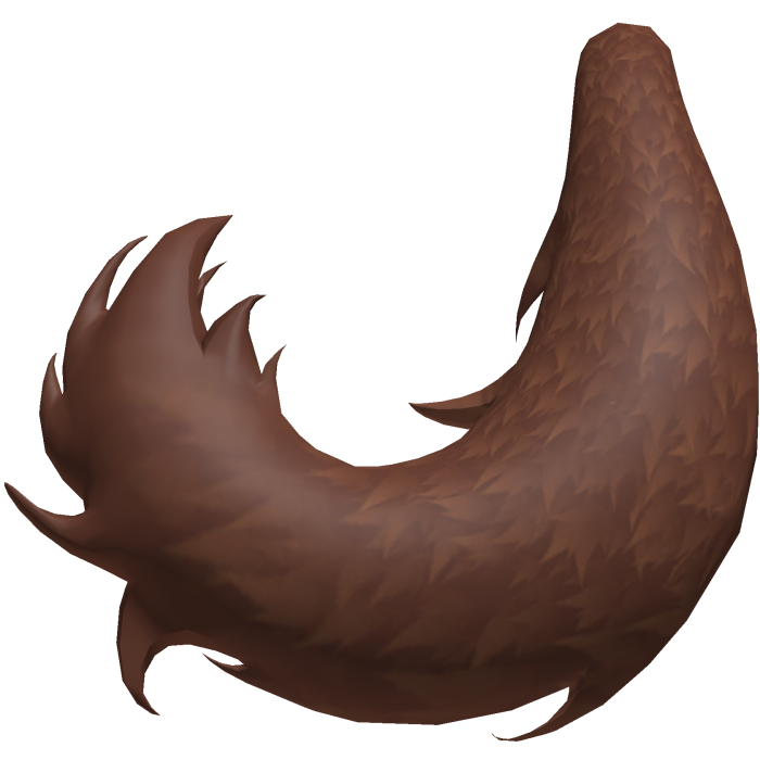 Long Fluffy Wolf Tail fur Dog | Brown