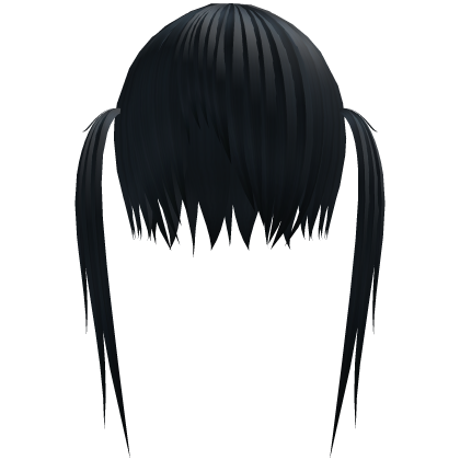 blue side swept emo hair w/ pigtails Roblox item