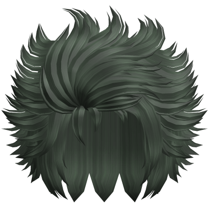 Messy Spiky Emo Hair (Dark Green) Roblox item